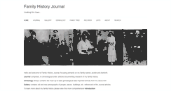 Desktop Screenshot of familyhistoryjournal.com